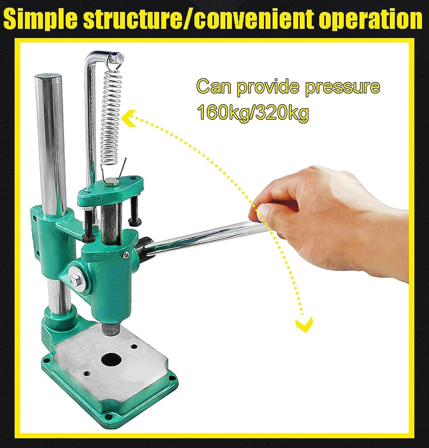 BNIB-Hand Press Punching Machine, Desktop Mute Puncher Machine, Multifunction Leather Manual Punch