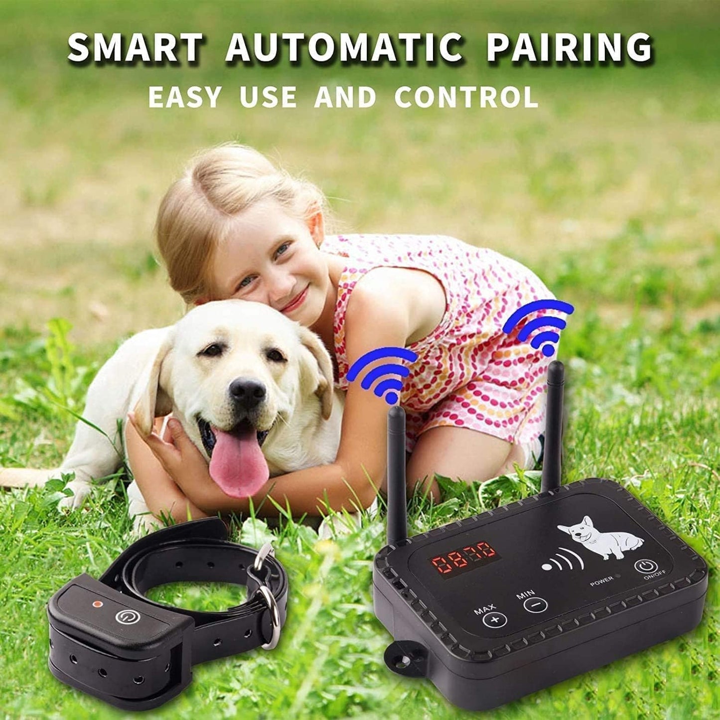 BNIB -Electric Dog Wireless Fence Pet Container System,Safe Harmless,Adjustable Control Range