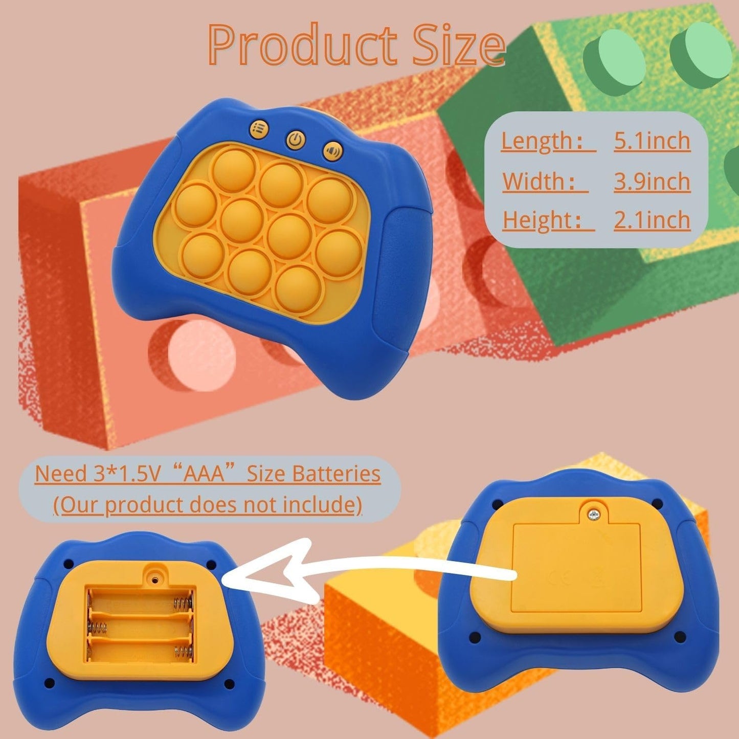 BNIB-Handheld Electronic Sensory Fidget Toy - Light Sensory Toys Birthday Gifts for Kids 3+ Years Old,-$10