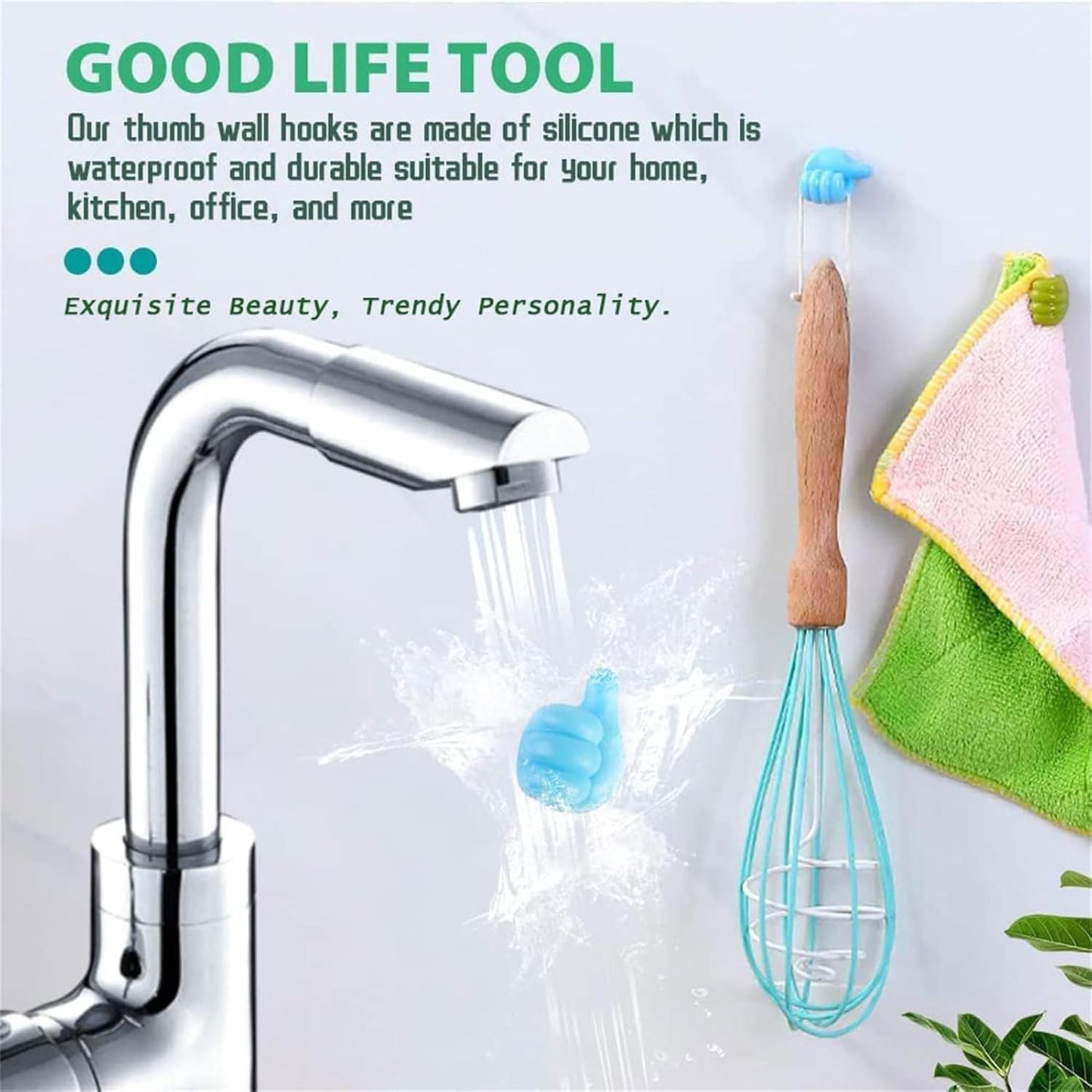 BNIB-Silicone Thumb Wall Hooks,For hanging adhesive hooks, no nails,28pcs/box, $10/box, $15/2 boxes.