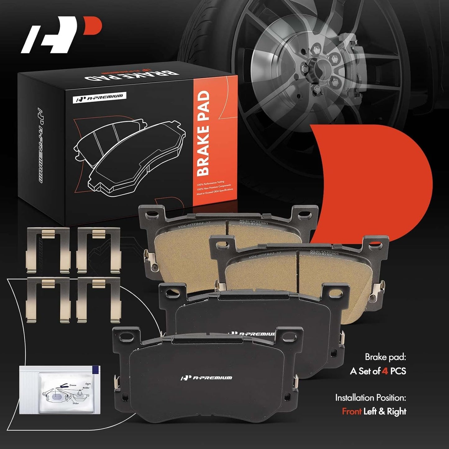 BNIB-Front Ceramic Disc Brake Pads Set Compatible with Genesis and Kia Models - G90 2017-2020,-$35