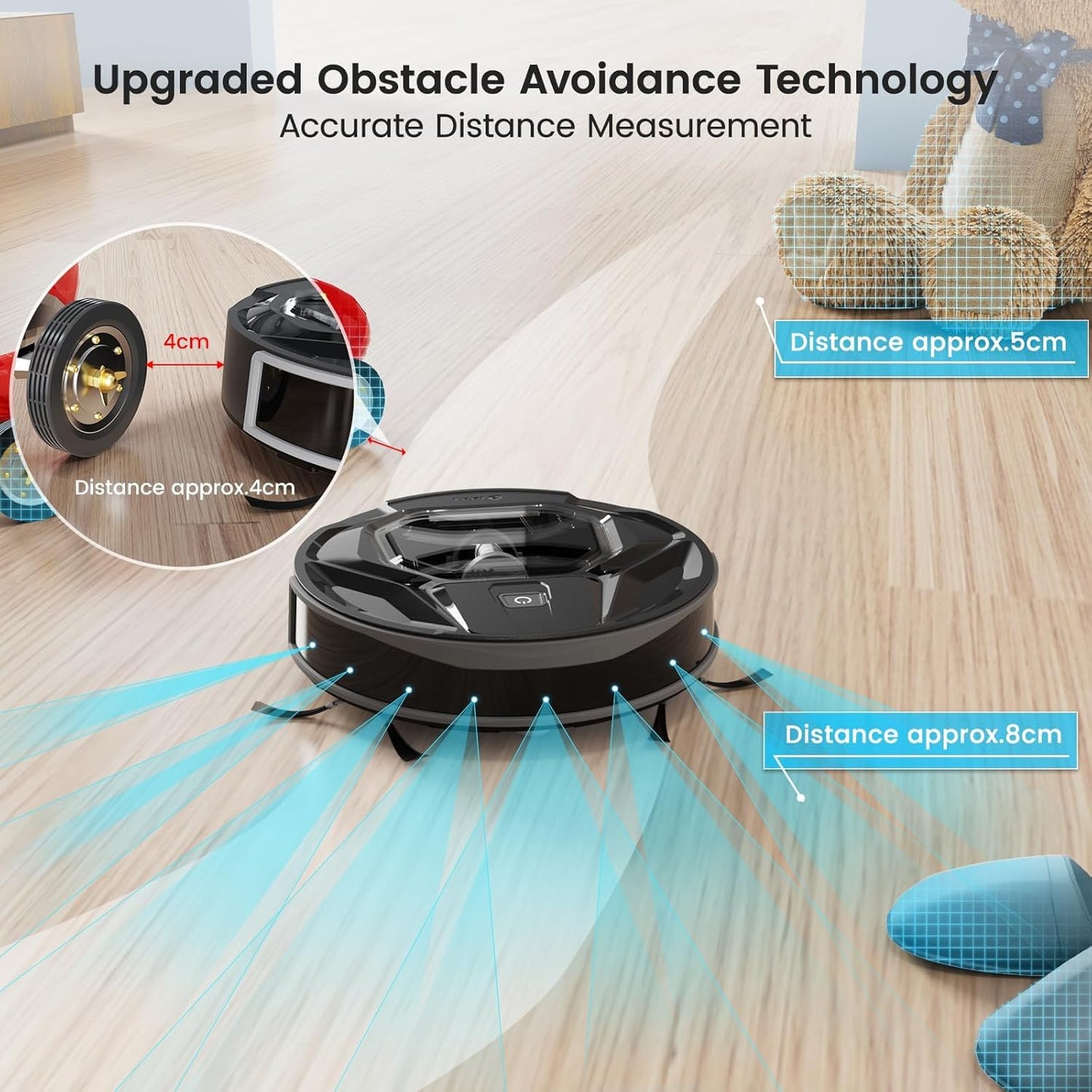 BNIB-Lefant M320 Robot Vacuum and Mop Combo, 6000Pa Strong Suction Robotic Vacuum Cleaner,-$120