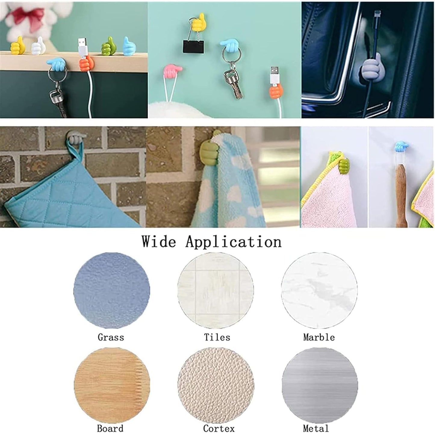 BNIB-Silicone Thumb Wall Hooks,For hanging adhesive hooks, no nails,28pcs/box, $10/box, $15/2 boxes.