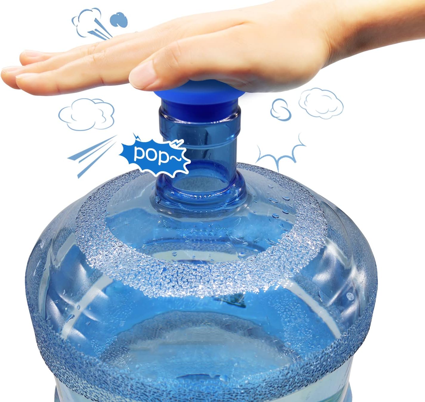 BNIB-5 Gallon Water Jug Cap,Silicone Reusable No Spill Top Lids Cover with Leak Proof and Air Tight,-$12/3pcs