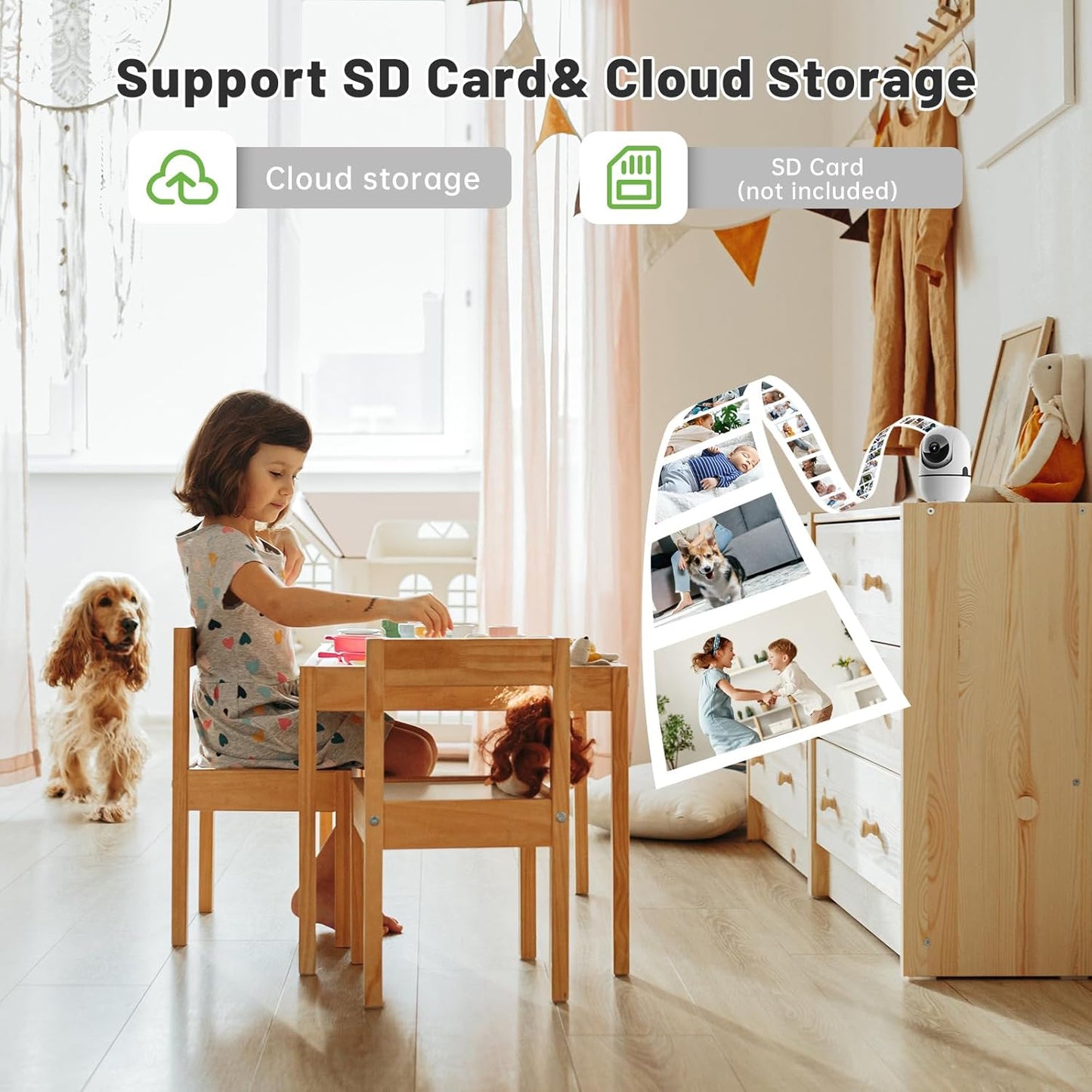 BNIB-2K Indoor Security Camera 5G&2.4G WiFi Dog Pet Camera with Phone App,360°Camera Indoor,-$15