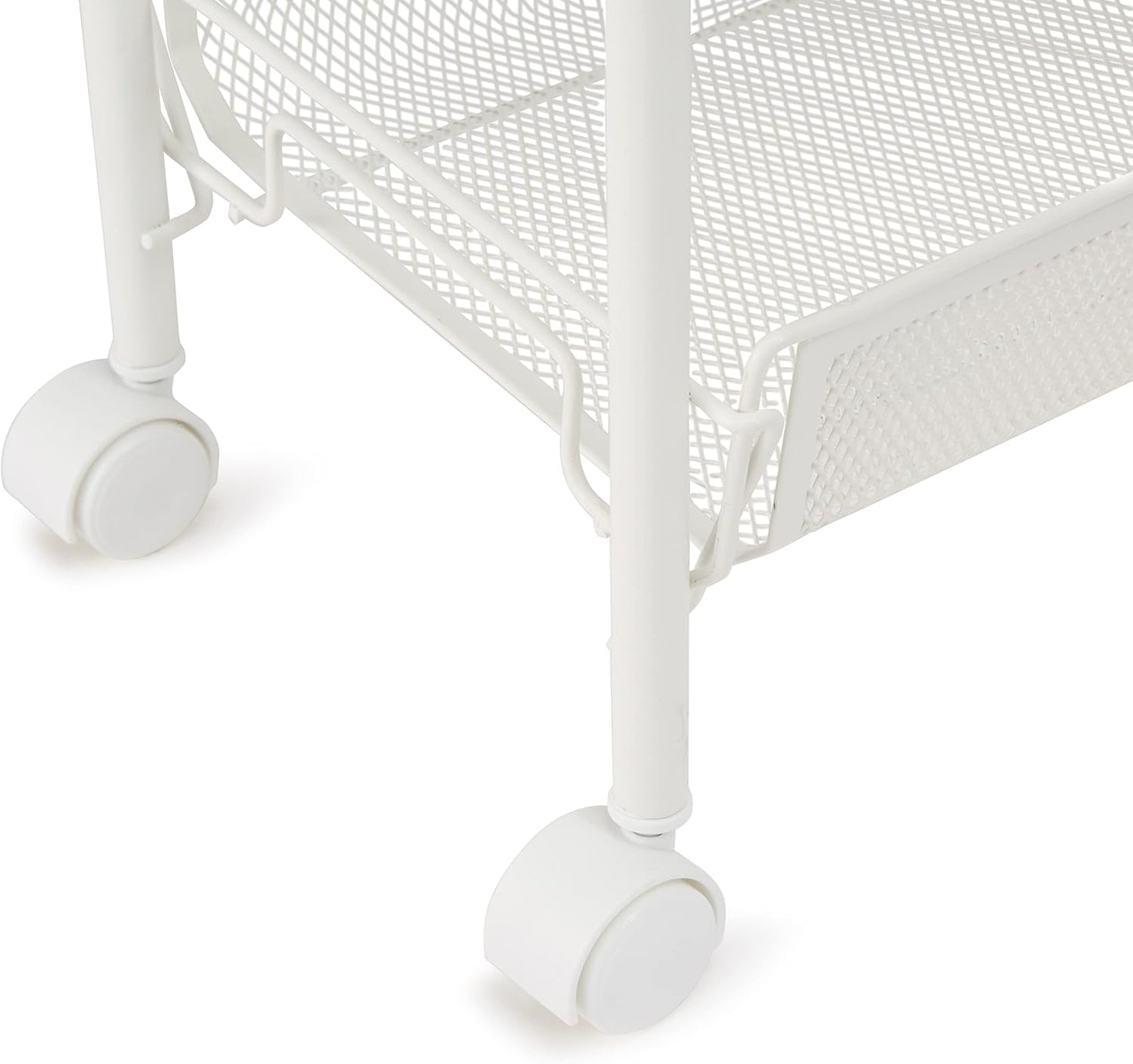 BNIB-Amazon Basics 4-Tier Metal Storage Trolley - White, -$35