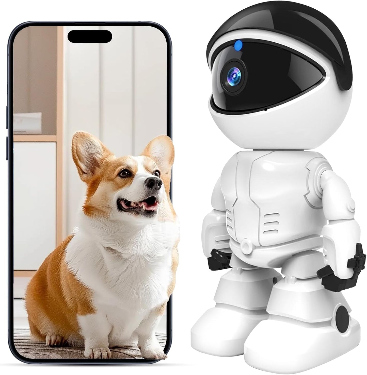 BNIB-Indoor Camera 2K 5G/2.4Ghz WiFi Home Security Camera, Baby/Pet Camera with Phone App
