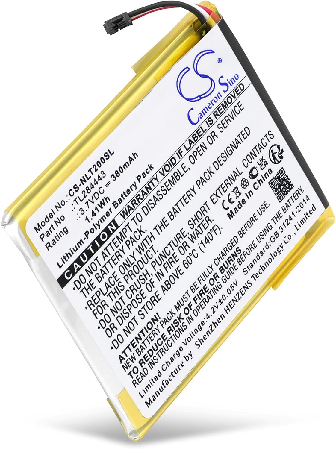 BNIB-Cameron Sino Battery Replacement for Nest Thermostat 2nd Genera,T3007ES, T3008US, T4000ES