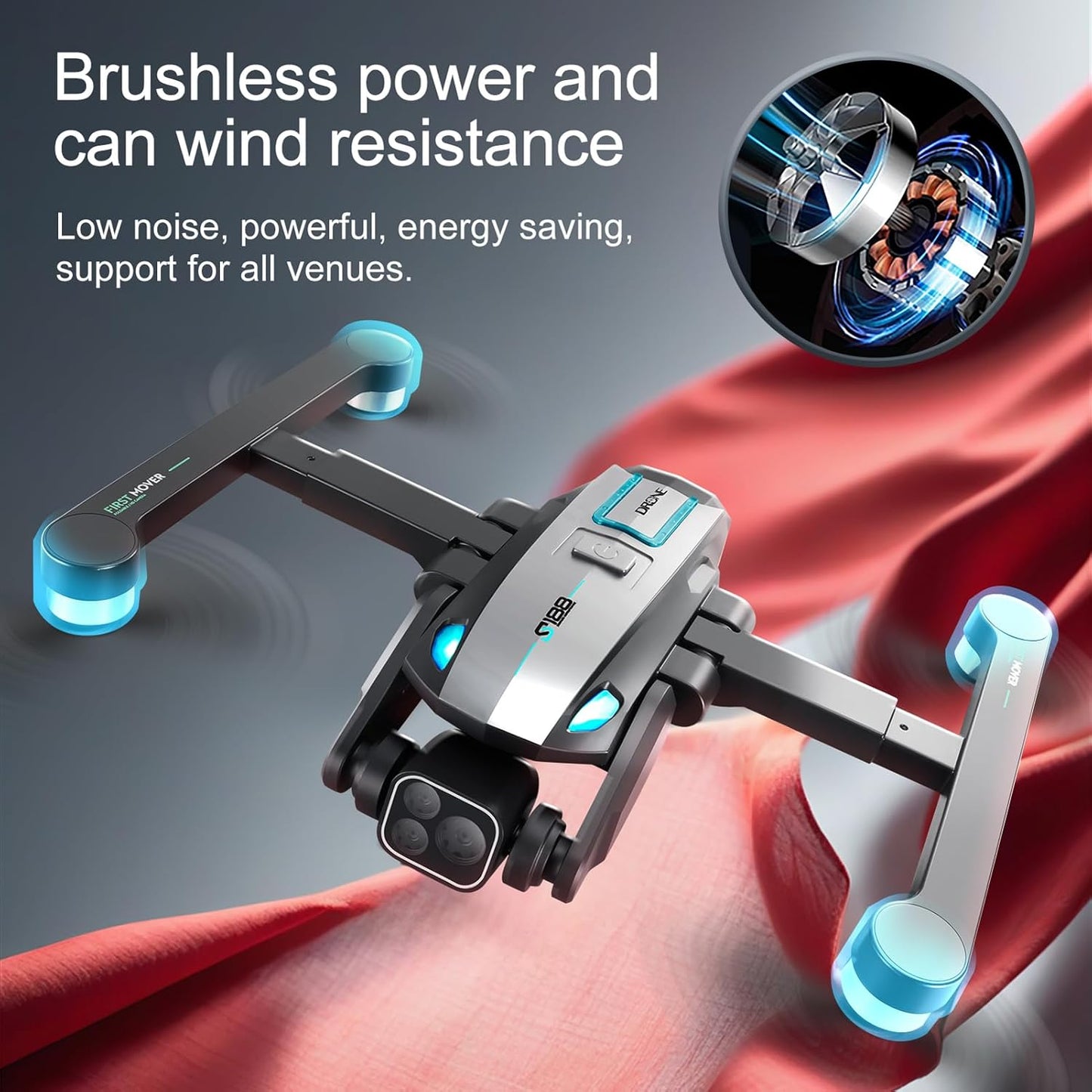 BNIB-Dodoore S188 GPS Drone with 8K Camera for Adults, FPV RC Quadcopter with Brushless Motor,-$50