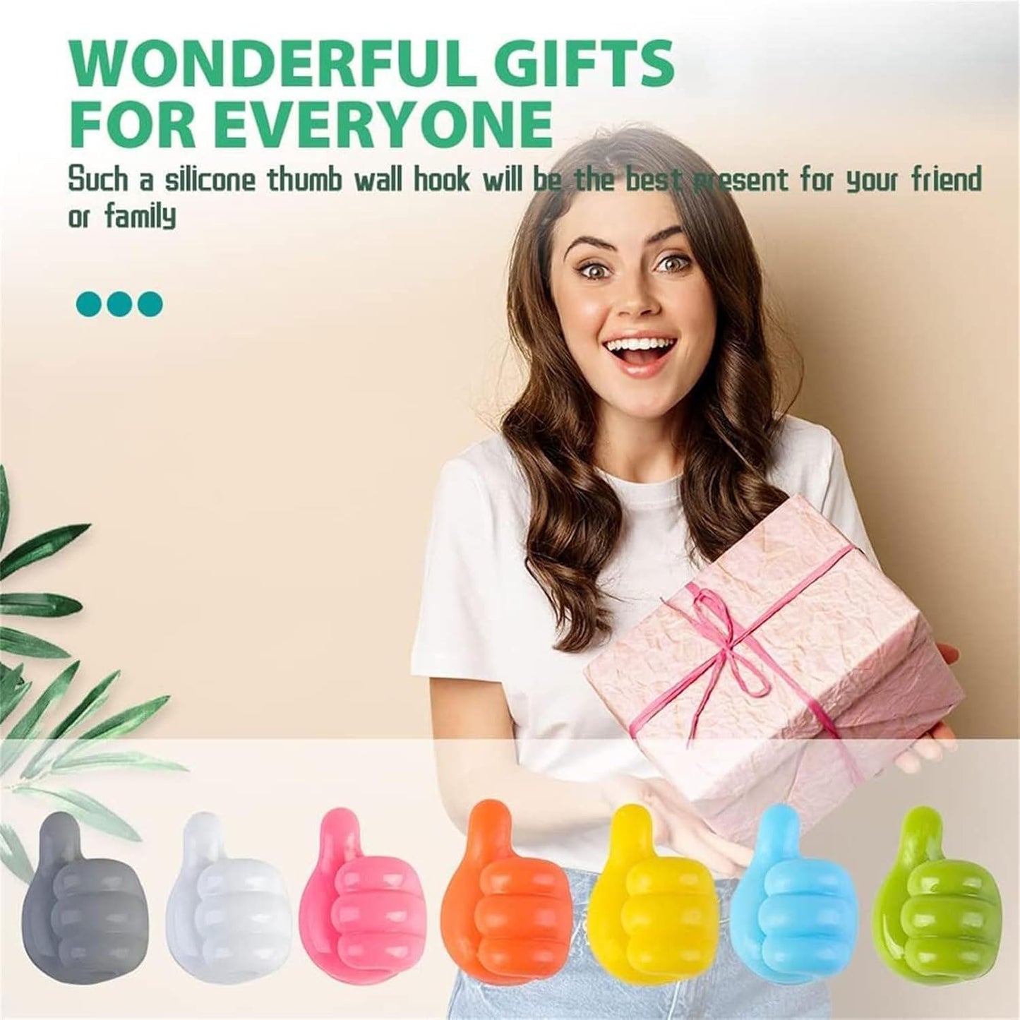 BNIB-Silicone Thumb Wall Hooks,For hanging adhesive hooks, no nails,28pcs/box, $10/box, $15/2 boxes.