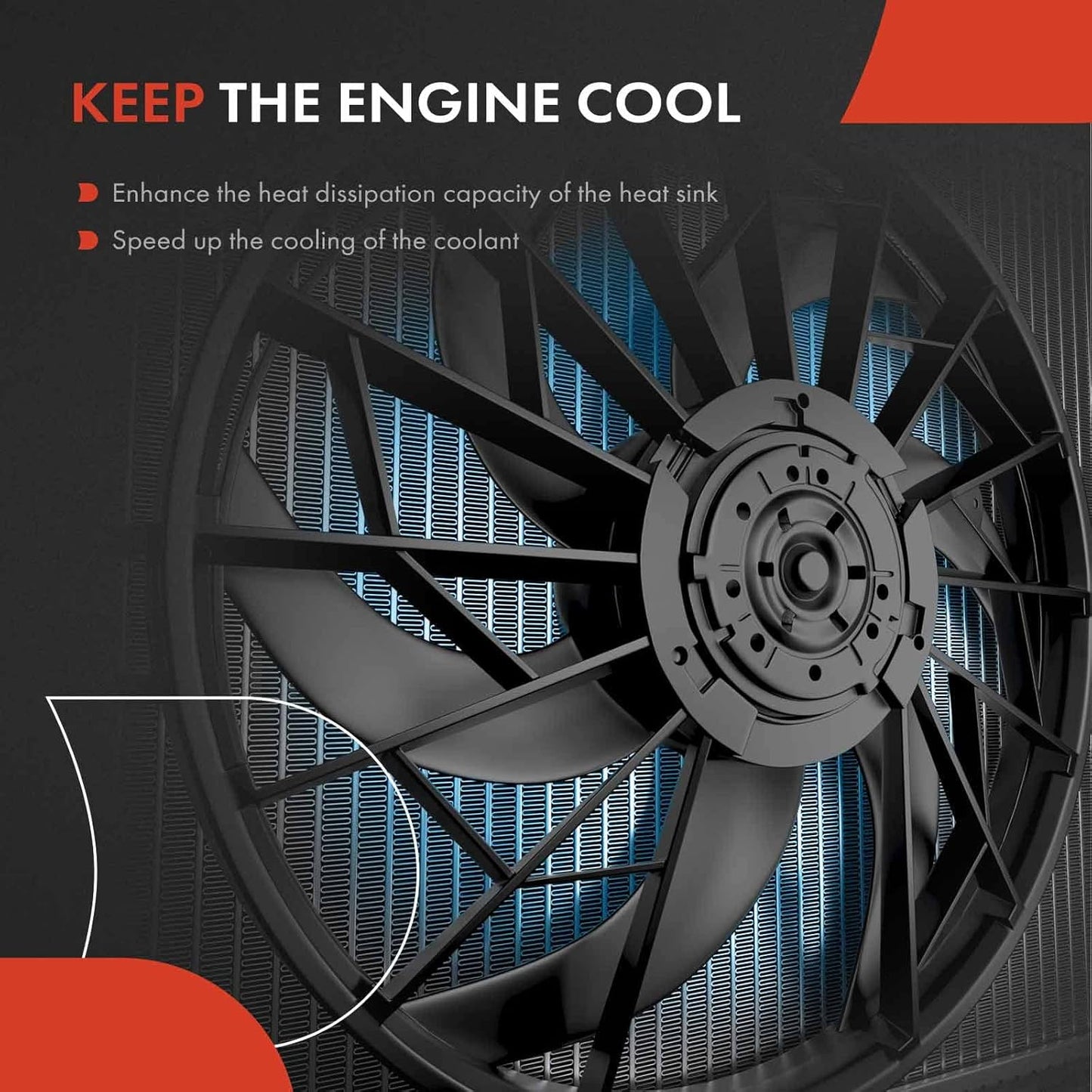 BNIB-A-Premium Engine Radiator Cooling Fan Compatible Chevrolet Trax 2015-2021 & Buick Encore 2014-2021
