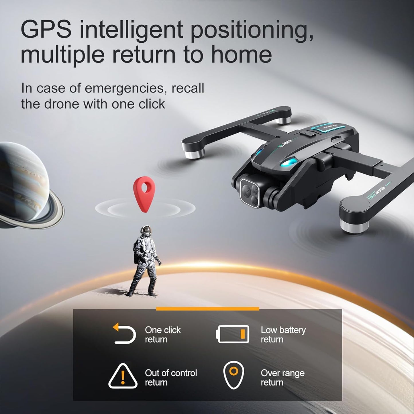 BNIB-Dodoore S188 GPS Drone with 8K Camera for Adults, FPV RC Quadcopter with Brushless Motor,-$50