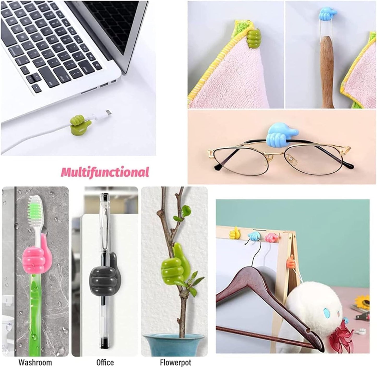 BNIB-Silicone Thumb Wall Hooks,For hanging adhesive hooks, no nails,28pcs/box, $10/box, $15/2 boxes.