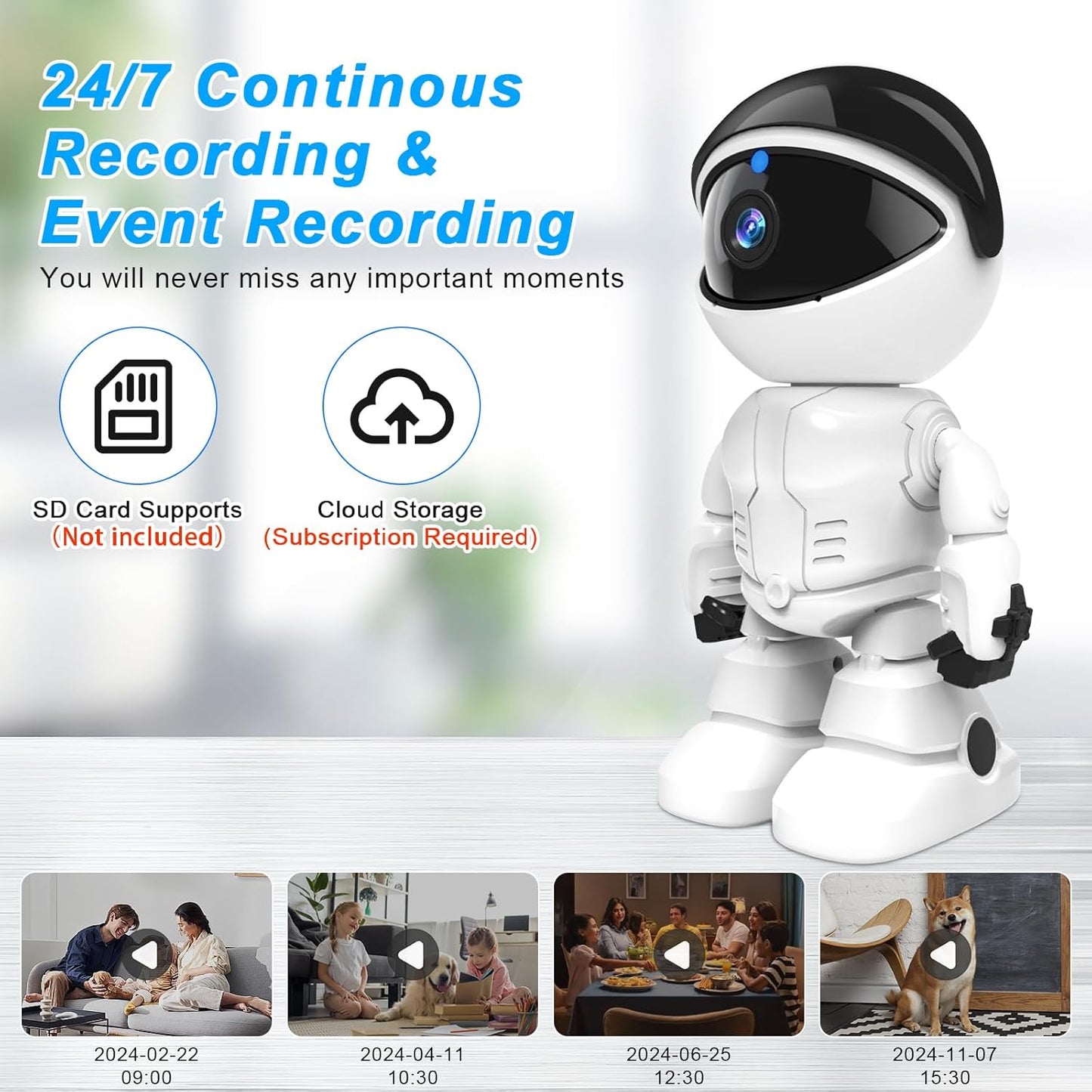 BNIB-Indoor Camera 2K 5G/2.4Ghz WiFi Home Security Camera, Baby/Pet Camera with Phone App
