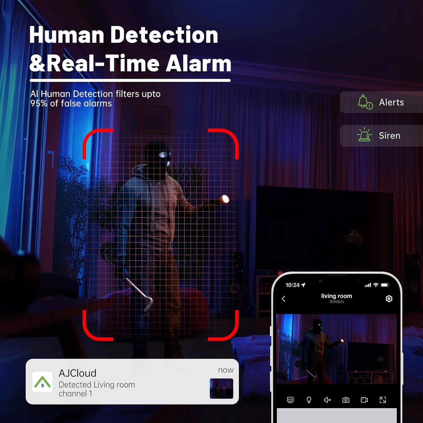 BNIB-2K Indoor Security Camera 5G&2.4G WiFi Dog Pet Camera with Phone App,360°Camera Indoor,-$15