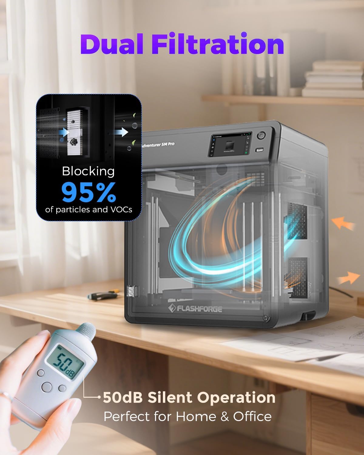 OPen Box Adventurer 5M Pro 3D Printer,Max 600mm/s High-Speed Printing,Auto Leveling,-$250