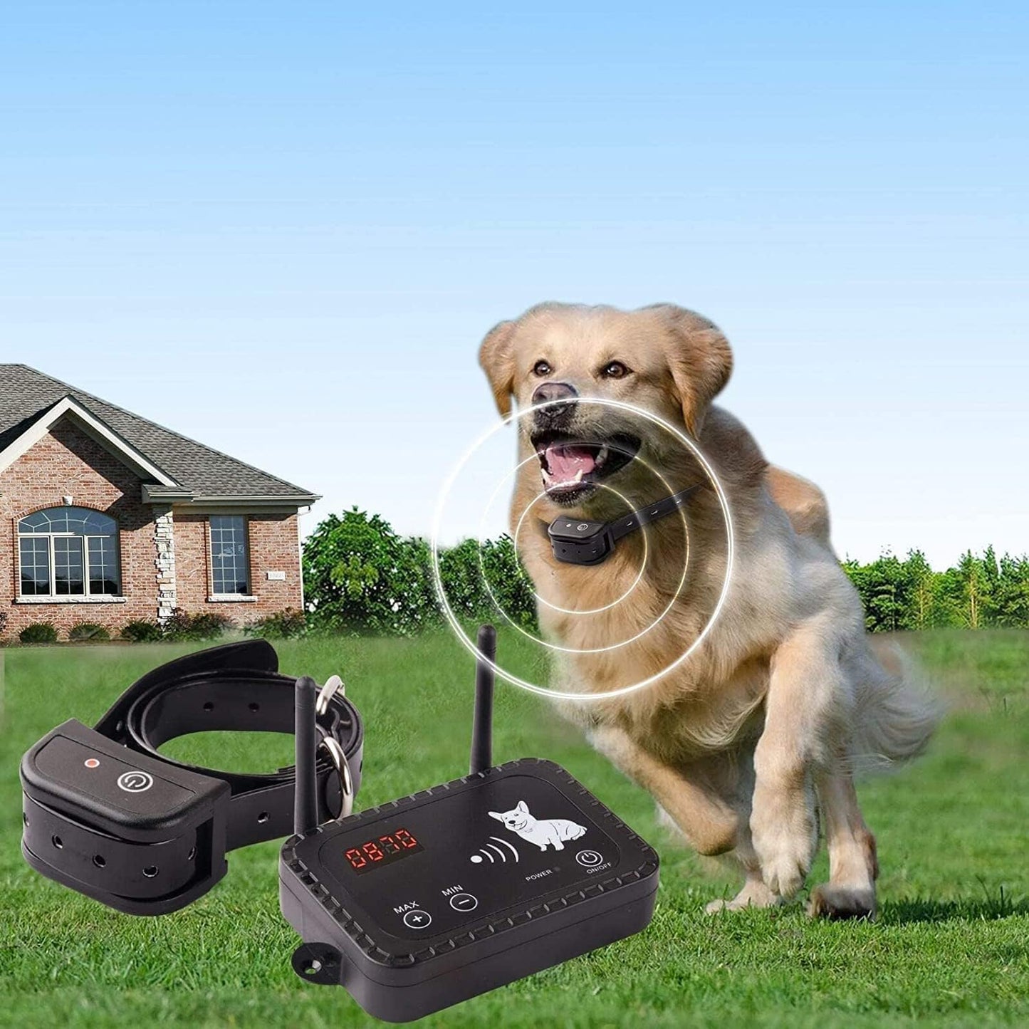 BNIB -Electric Dog Wireless Fence Pet Container System,Safe Harmless,Adjustable Control Range