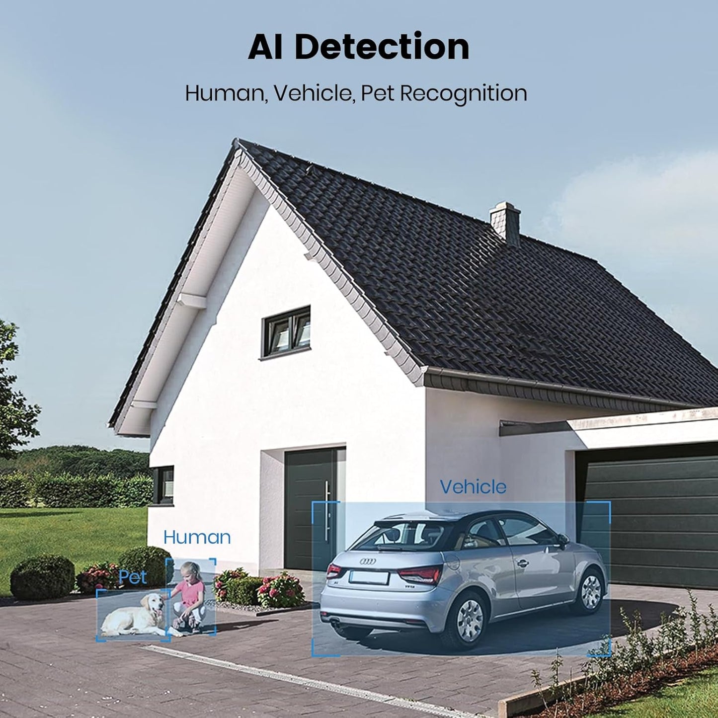 Open Box -2 Pack Wired Outdoor Security Cameras - 3K Camera Surveillance Exterieur,(2.4Ghz Wi-Fi Only),-$70