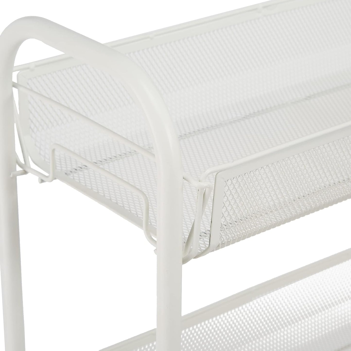 BNIB-Amazon Basics 4-Tier Metal Storage Trolley - White, -$35