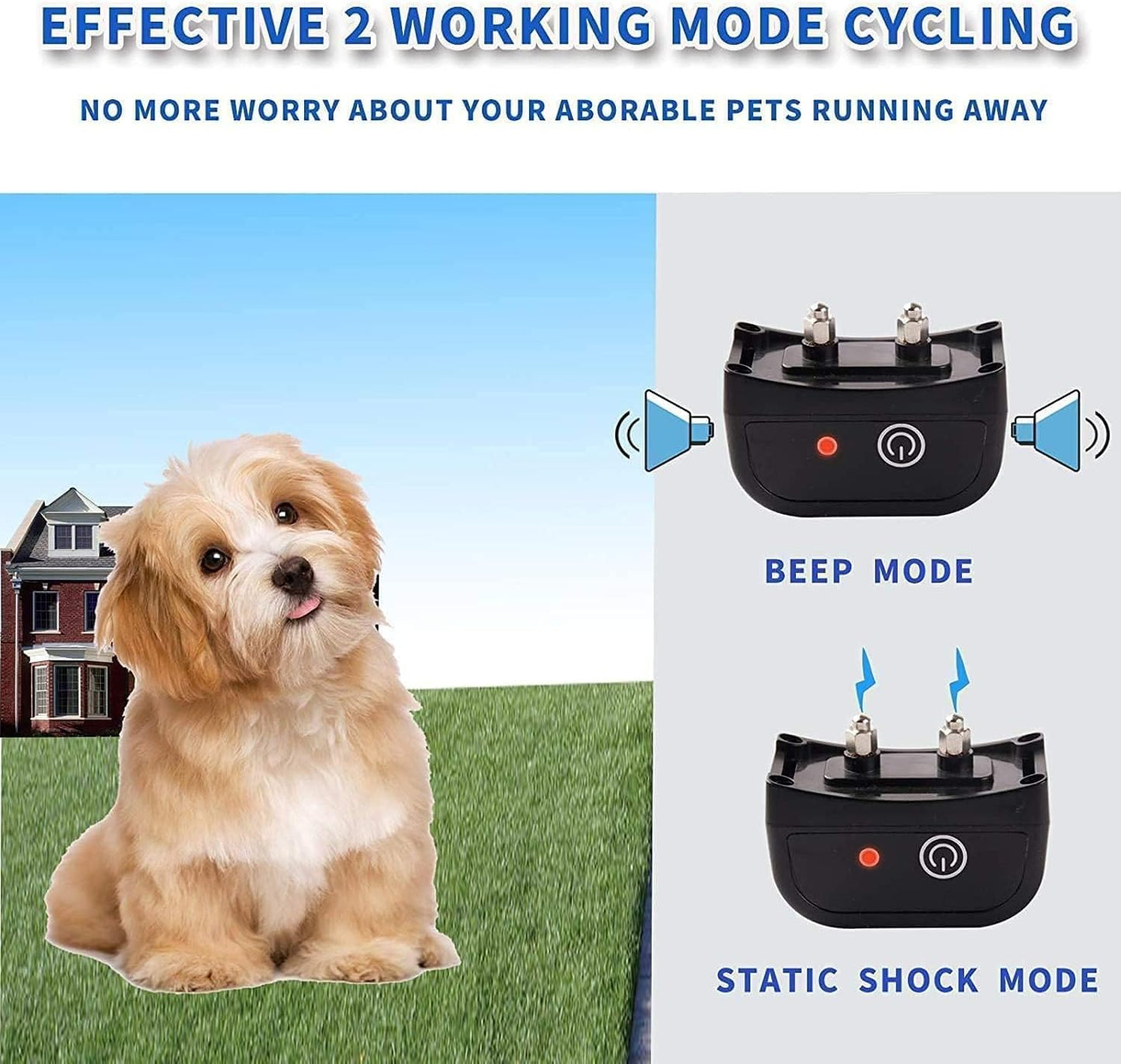 BNIB -Electric Dog Wireless Fence Pet Container System,Safe Harmless,Adjustable Control Range