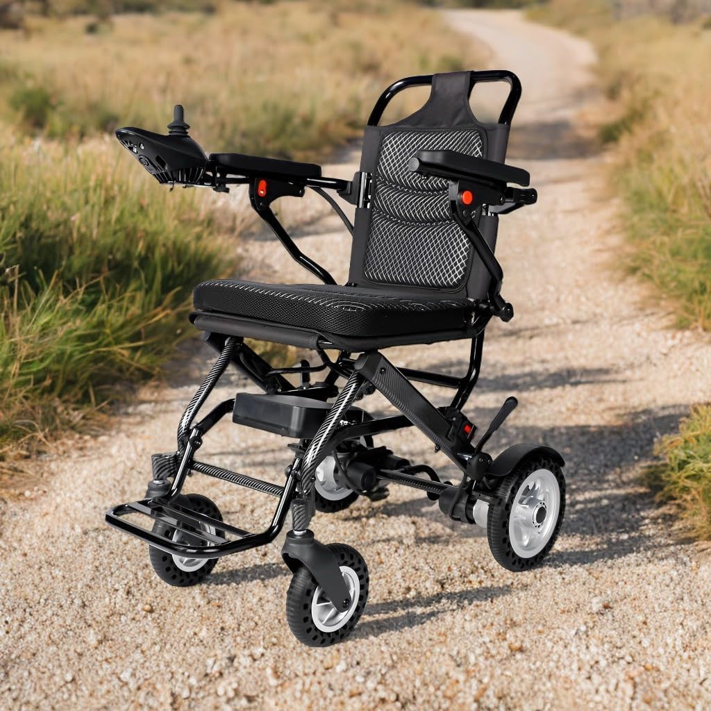 BNIB-Lightweight Foldable Electric Wheelchairs for Adults, Intelligent Power Wheelchairs Motorized