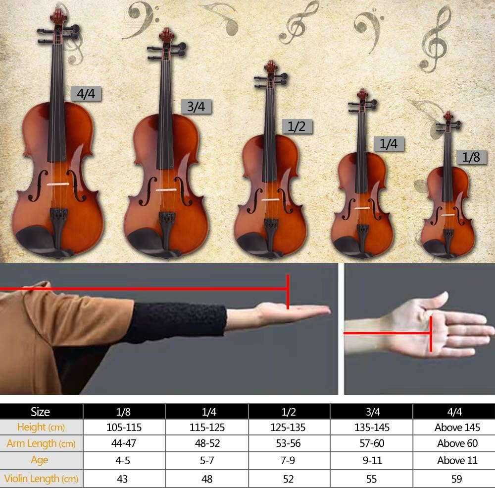 BNIB-Ktaxon Violin for Beginners Students, Acoustic Violins 4/4, Full Size Fiddle Kit with Case, Bow,-$50
