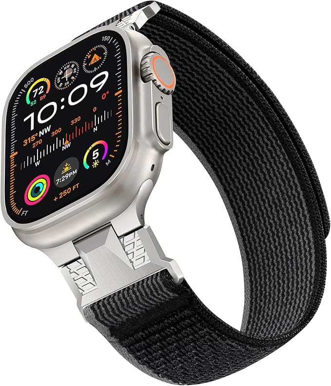 BNIB-Steel Trail Loop Nylon Bands Compatible with Apple Watch Ultra Band 42mm for Men