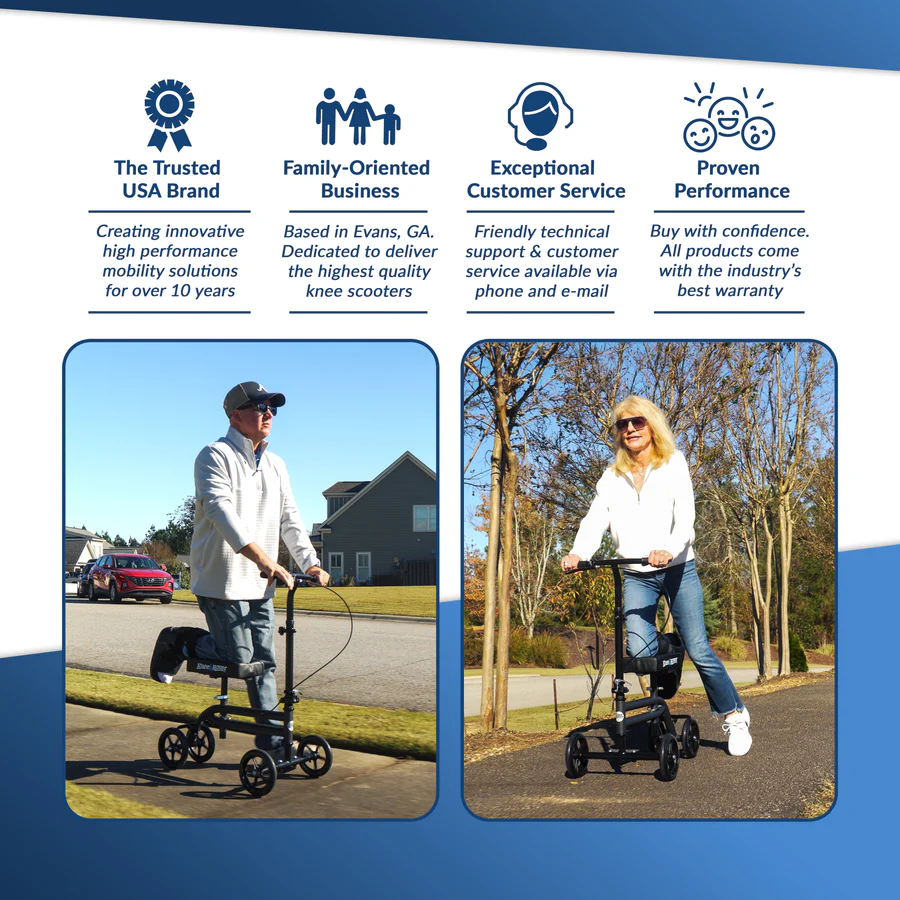 Brand New Economy Knee Rover® Steerable Knee Scooter (Matte Black),-$100