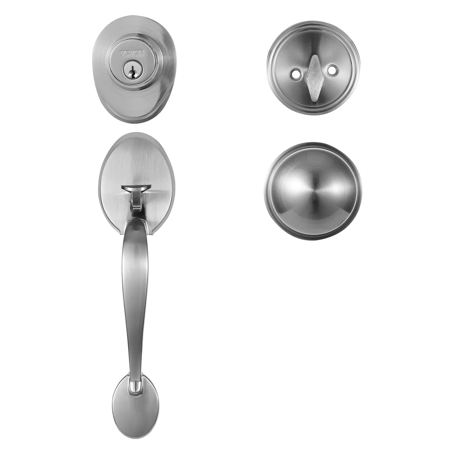 VEVOR Front Door Handle and Deadbolt Set, Satin Nickel Front Door Lock Set with Interior Knob,-$35