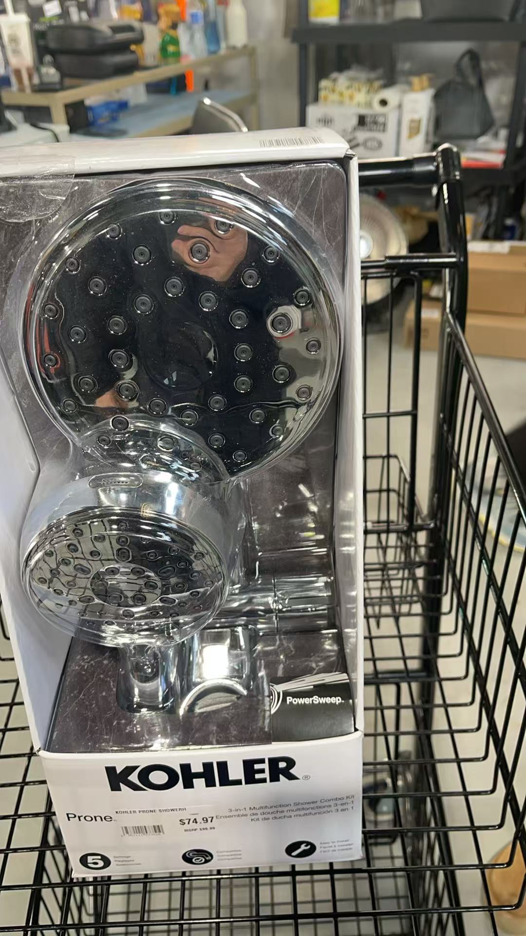 Brand New KOHLER Prone 3-in-1 Multifunction Shower Head with PowerSweep,-$65