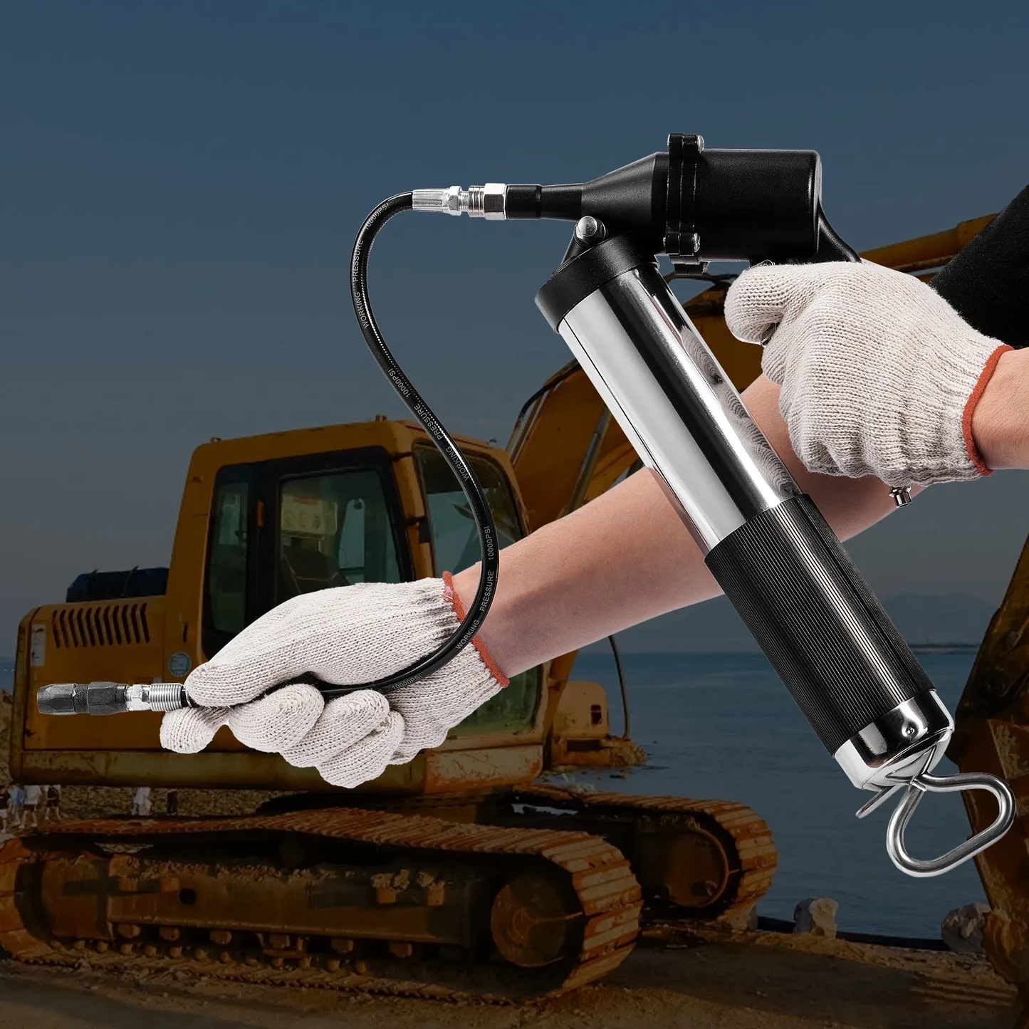 VEVOR Air Operated Grease Gun, 6000PSI, 14 OZ/400 CC Capacity Heavy Duty Pneumatic Grease Gun