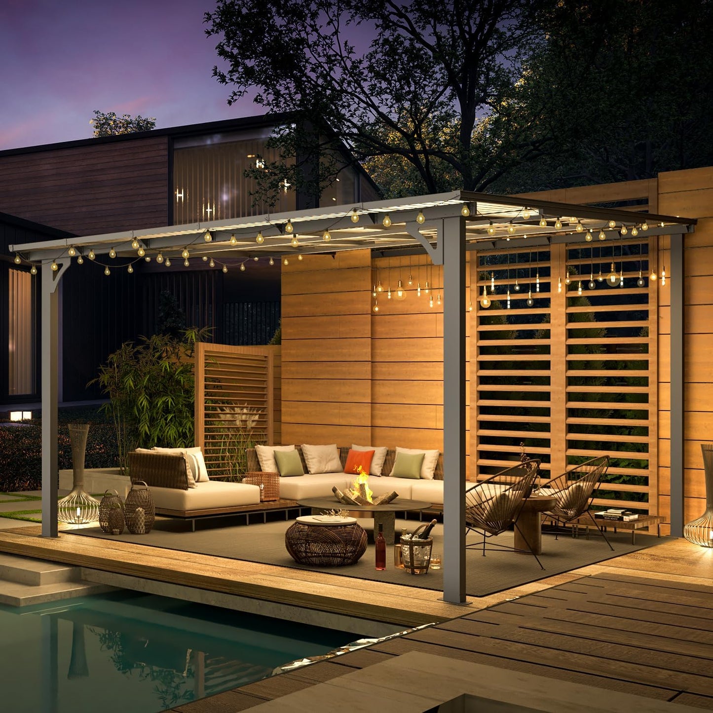 BNIB-12' x 12' Hardtop Gazebo Outdoor Aluminum Pergola For Garden, Patio, Backyard-Black,-$850
