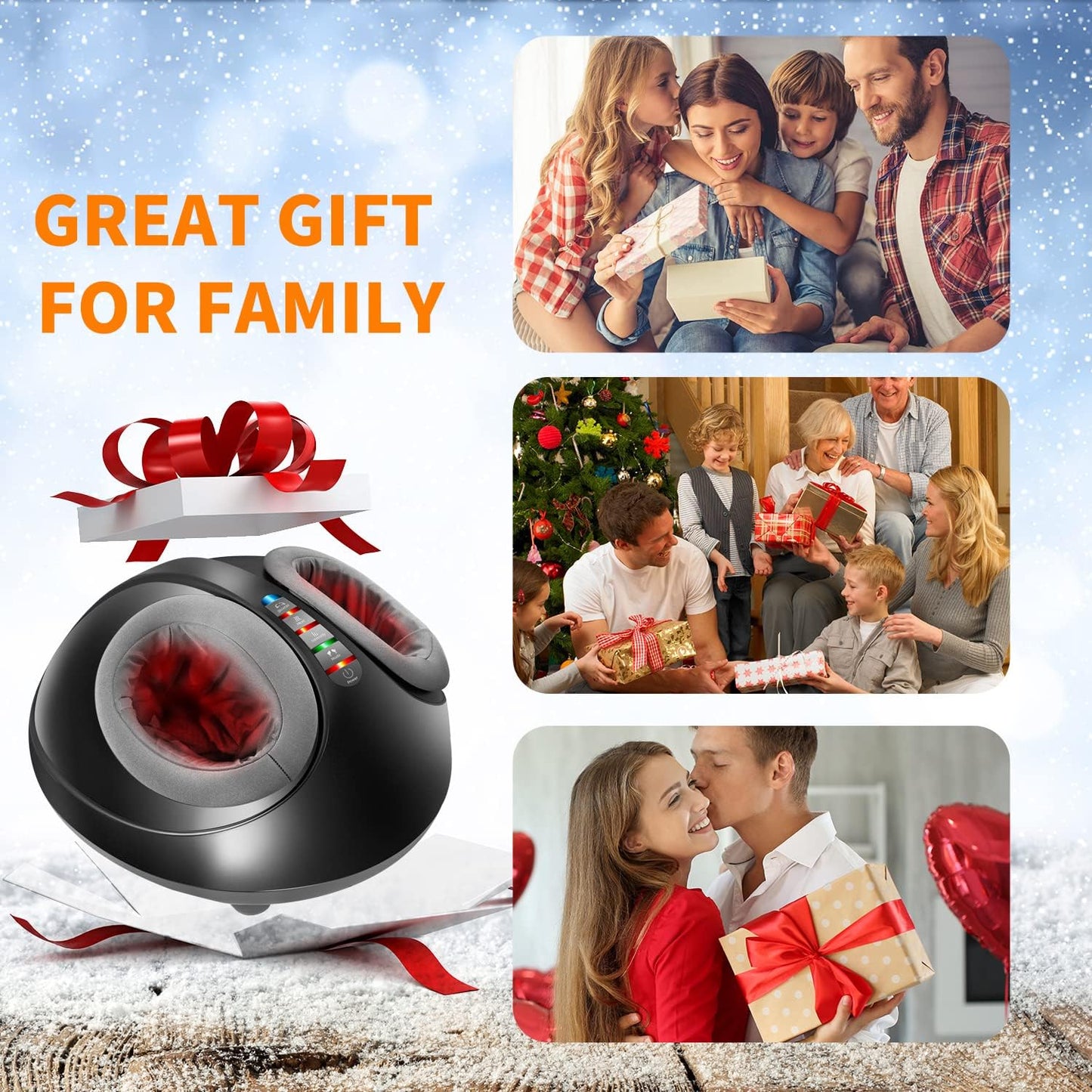 BNIB-Mynt Foot Massager Machine w/Heat and Deep-Kneading,Compression,Shiatsu,Fits up to Men Size 13