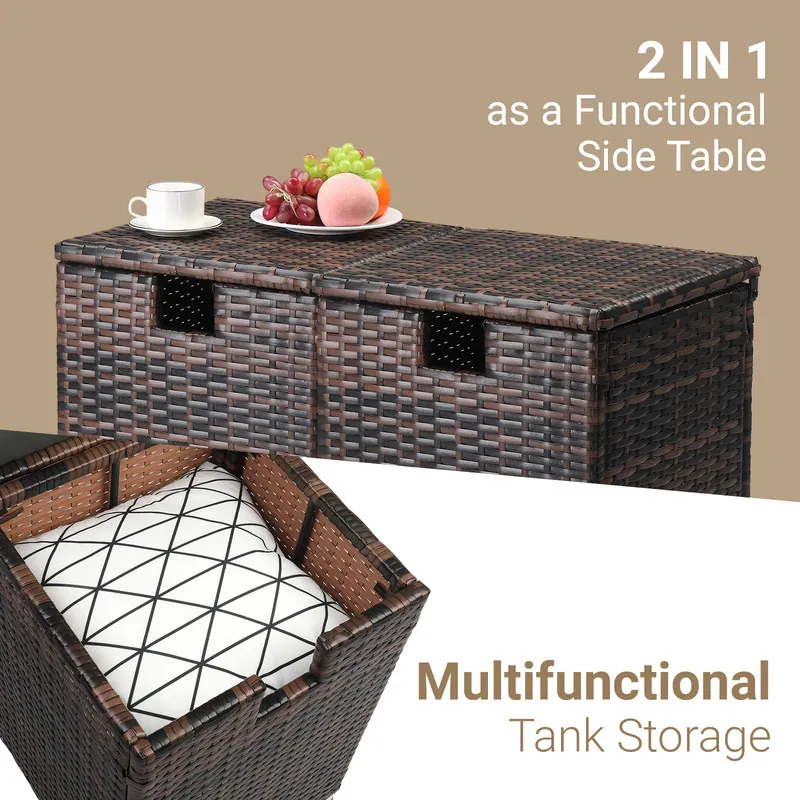 Brand New Patio Wicker Propane Tank Cover & Side Table,Coffee Table,-$120