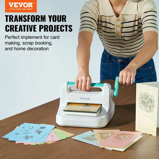 VEVOR Manual Die Cutting & Embossing Machine, Portable Cut Machines, 6 inch Opening Scrapbooking,-$55