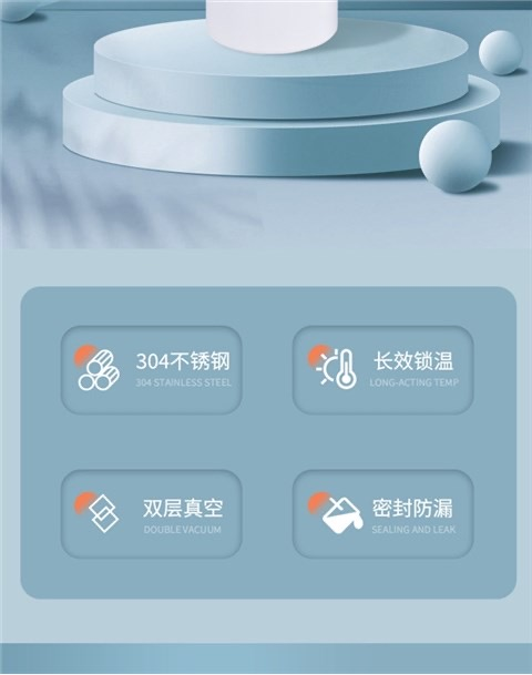 Brand new Straight cup, thermal sublimation double vacuum stainless steel insulated cup