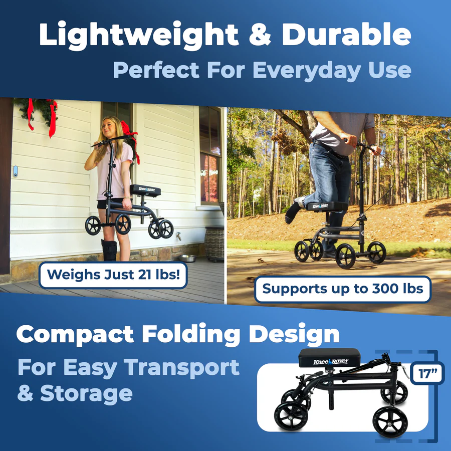 Brand New Economy Knee Rover® Steerable Knee Scooter (Matte Black),-$100