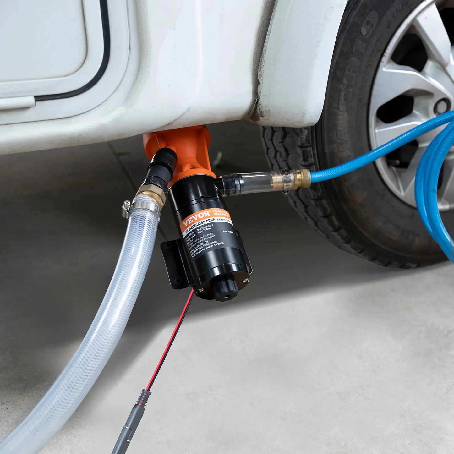 VEVOR RV Portable Macerator Pump, 12V, 12GMP Quick Release RV Waste Pump, RV Sewage Sewer Pump,-$60