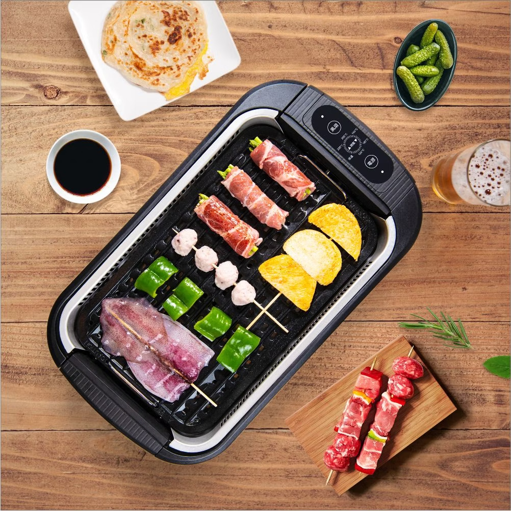 BNIB-Power Smokeless Grill,Non-stick interchangeable grill & griddle plates,