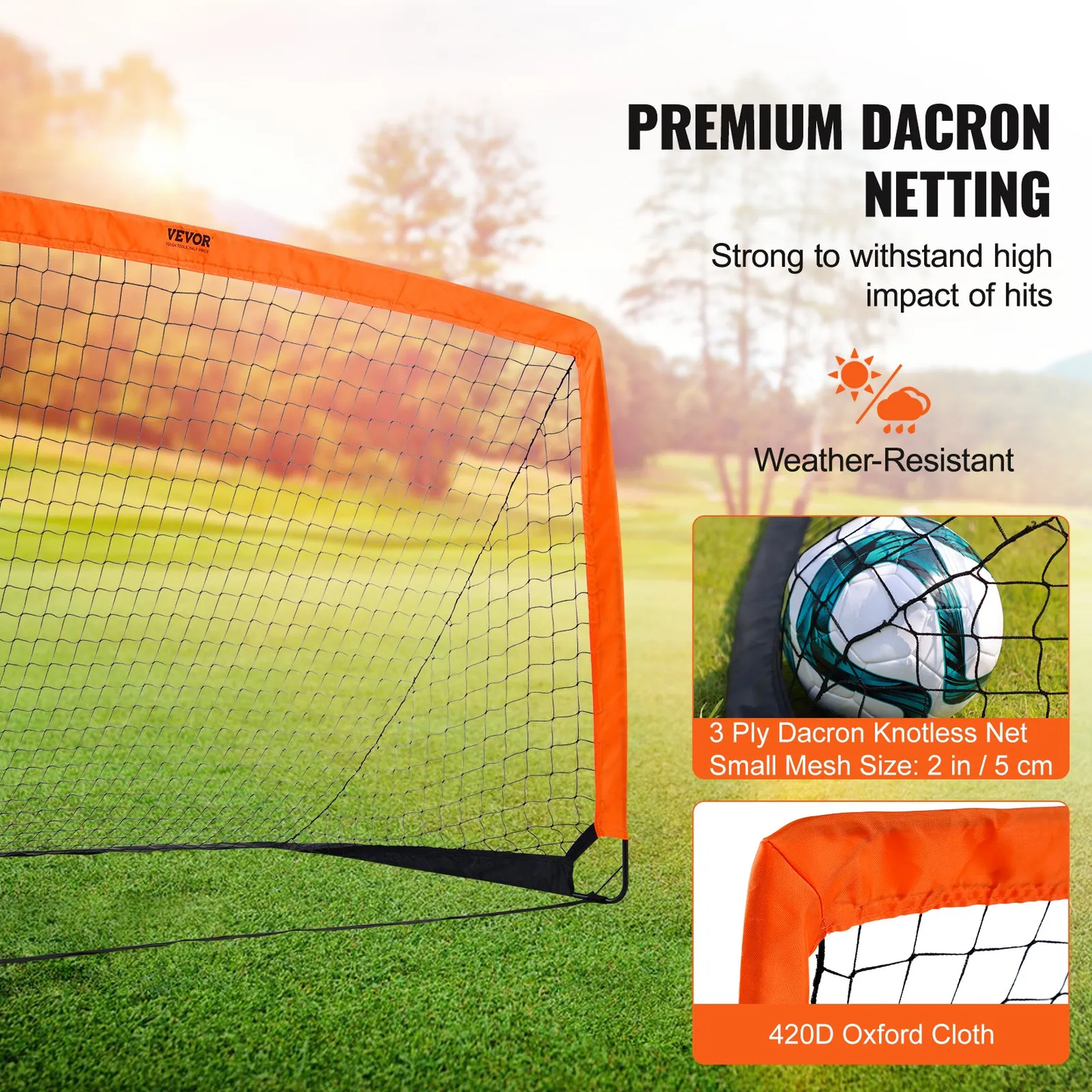 VEVOR Portable Soccer Goal, 6.5x3.25 ft Kids Backyard Soccer Net, Foldable Pop Up Practice Soccer Net,