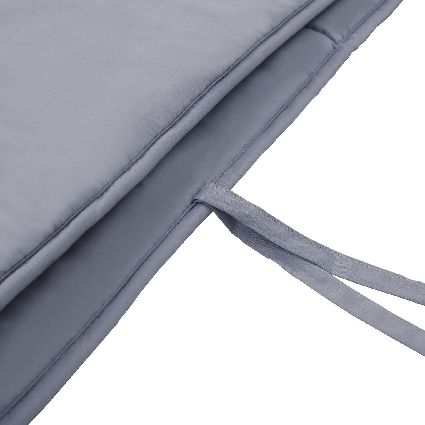 BNIB-Ruddiscrad 4-in-1 Crib Liner Padded Bumpers, Crib Side Protector Pad Set for Infants, (Grey)