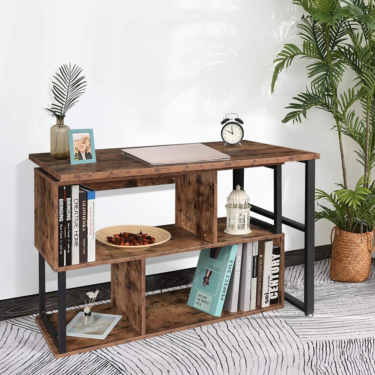 Brand new 360° Rotatable Corner Table Retro Desk Corner Computer Desk-$150