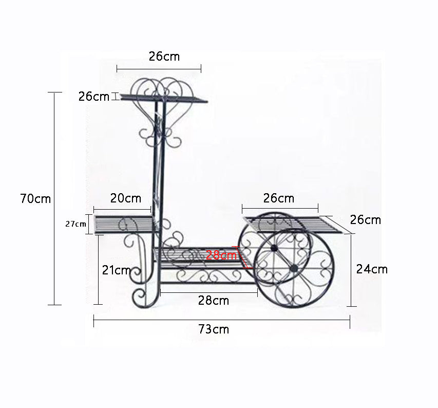 BNIB-European Style Flower Stand, Indoor/Outdoor Modern Decorative Plant Stand for Multiple Pots, (White)