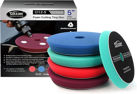 Brand New CAR'S GIFT 5" polishing Pads,for DA or Rotary polishing and Air Polisher,(4Items)