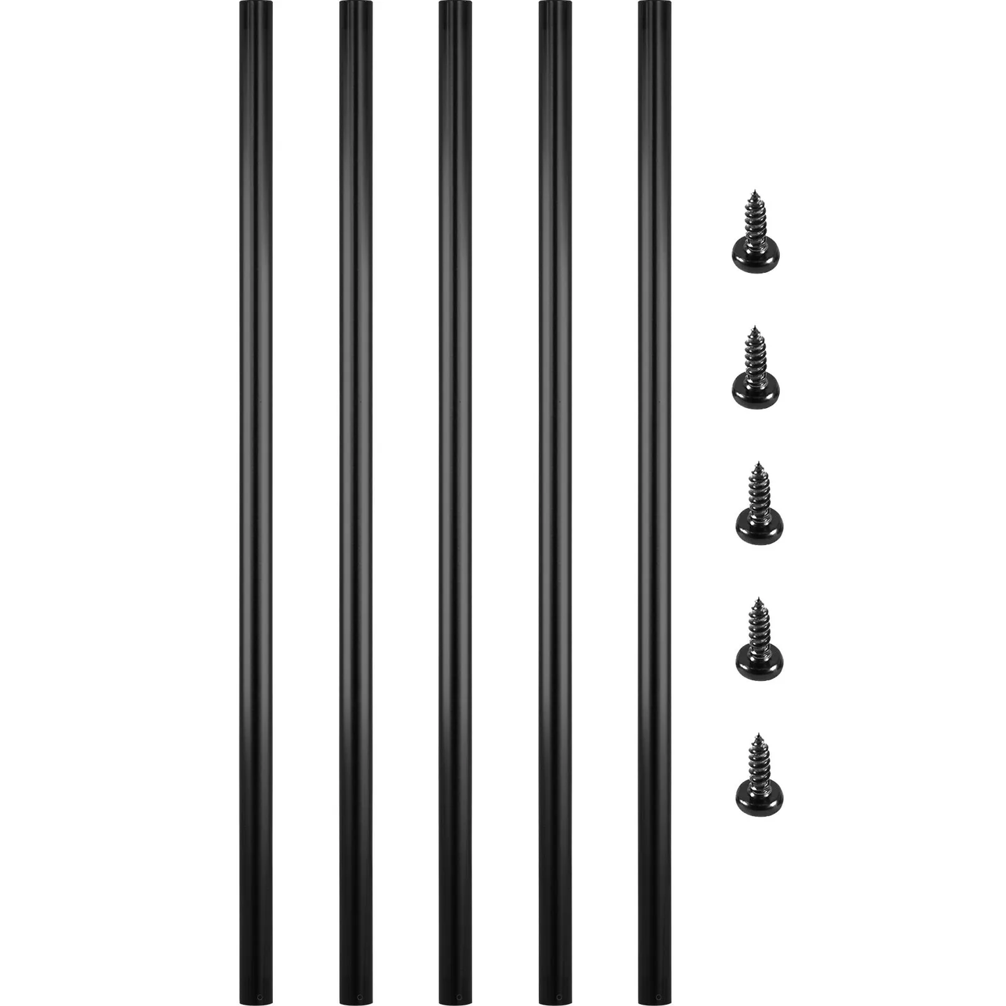 VEVOR Deck Balusters, 101 Pack Metal Deck Spindles, 26"x0.75" Staircase Baluster With Screws,-$100