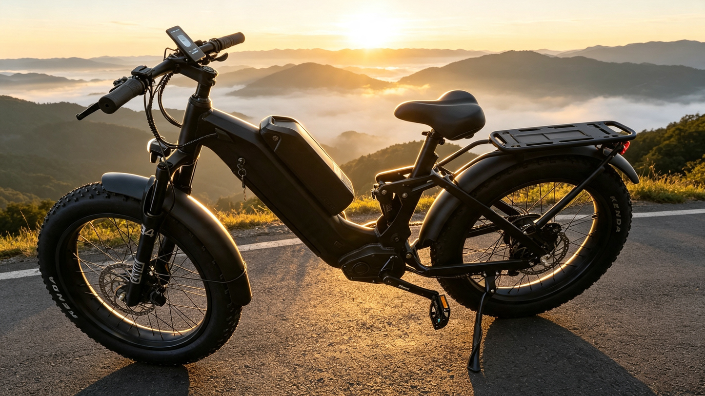 Brand New Dual 750W Peak 4WD Fat Tire E-Bike, 52V 30Ah Dual Battery 24 Inch Electric Bike, $800