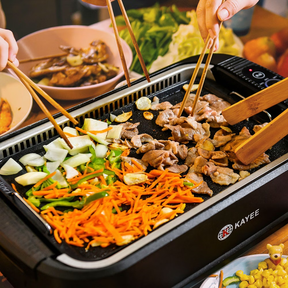 BNIB-Power Smokeless Grill,Non-stick interchangeable grill & griddle plates,