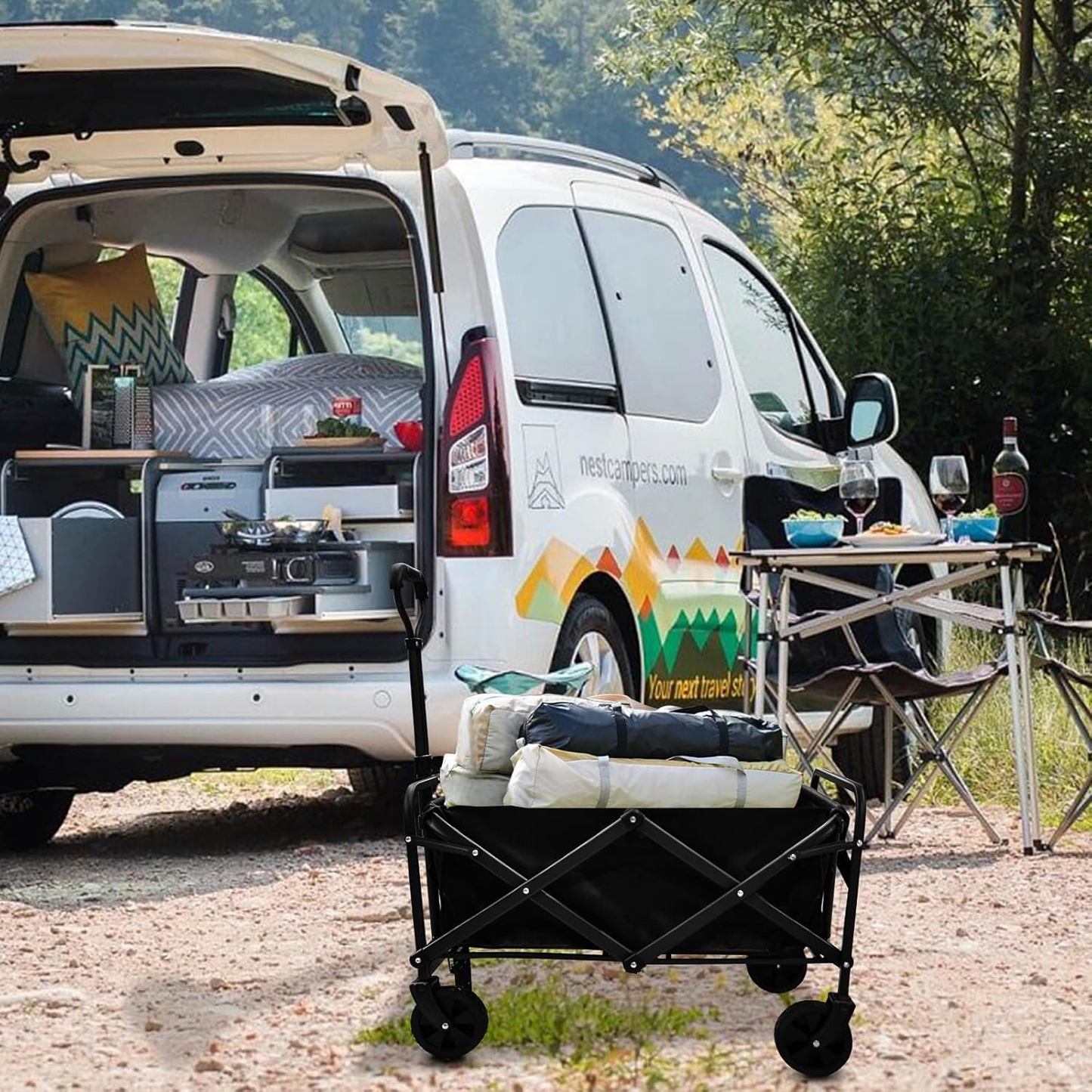 Brand New Heavy Duty Foldable Multi-Purpose Utility Wagon,Beach Wagon,Shopping Cart,Garden Cart