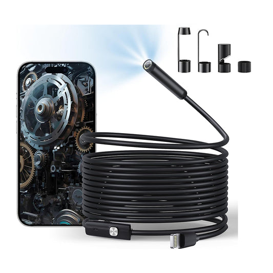 BNIB-Endoscope Camera with Light,1920P HD Borescope with 8 LED Lights, IP67 Waterproof 16.5FT (5M),-$25