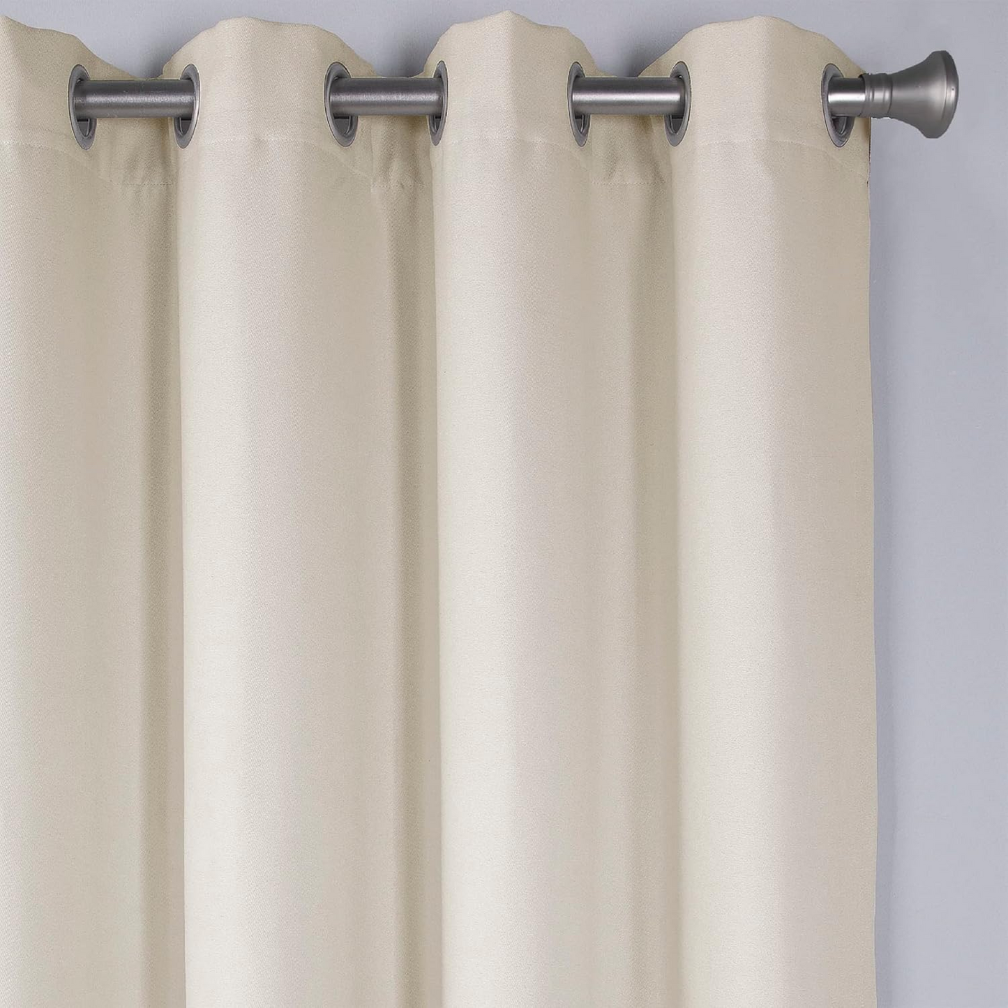 BNIB-SUN+BLK - Total Blackout Noise Reduction and Thermal Insulation Curtains - 2 Panels (Beige)